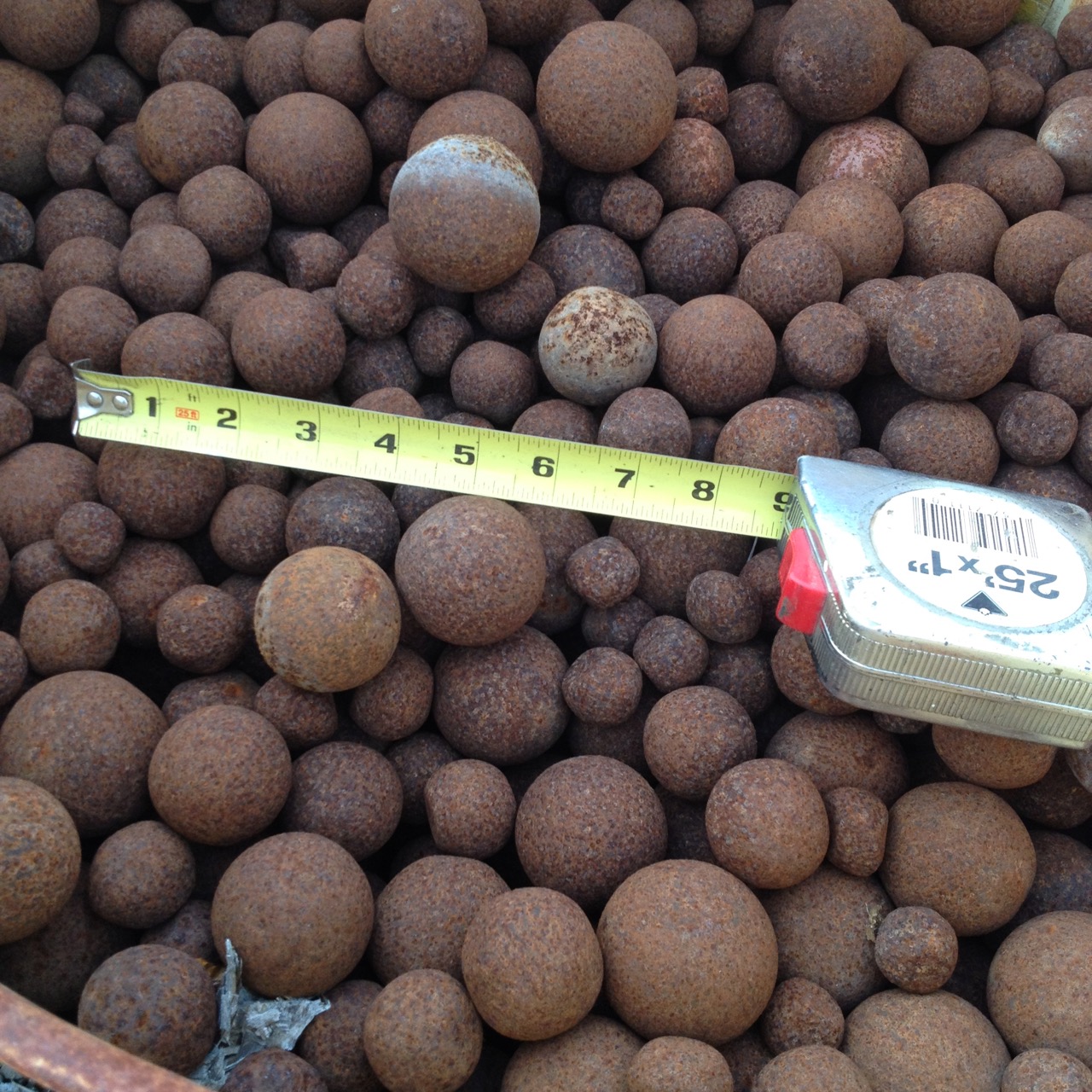 75 Units/barrels - Used Grinding Balls, Ranging In Size From Approximately 1" To 4" (note: A Barrel Is Approximately 1-ton))